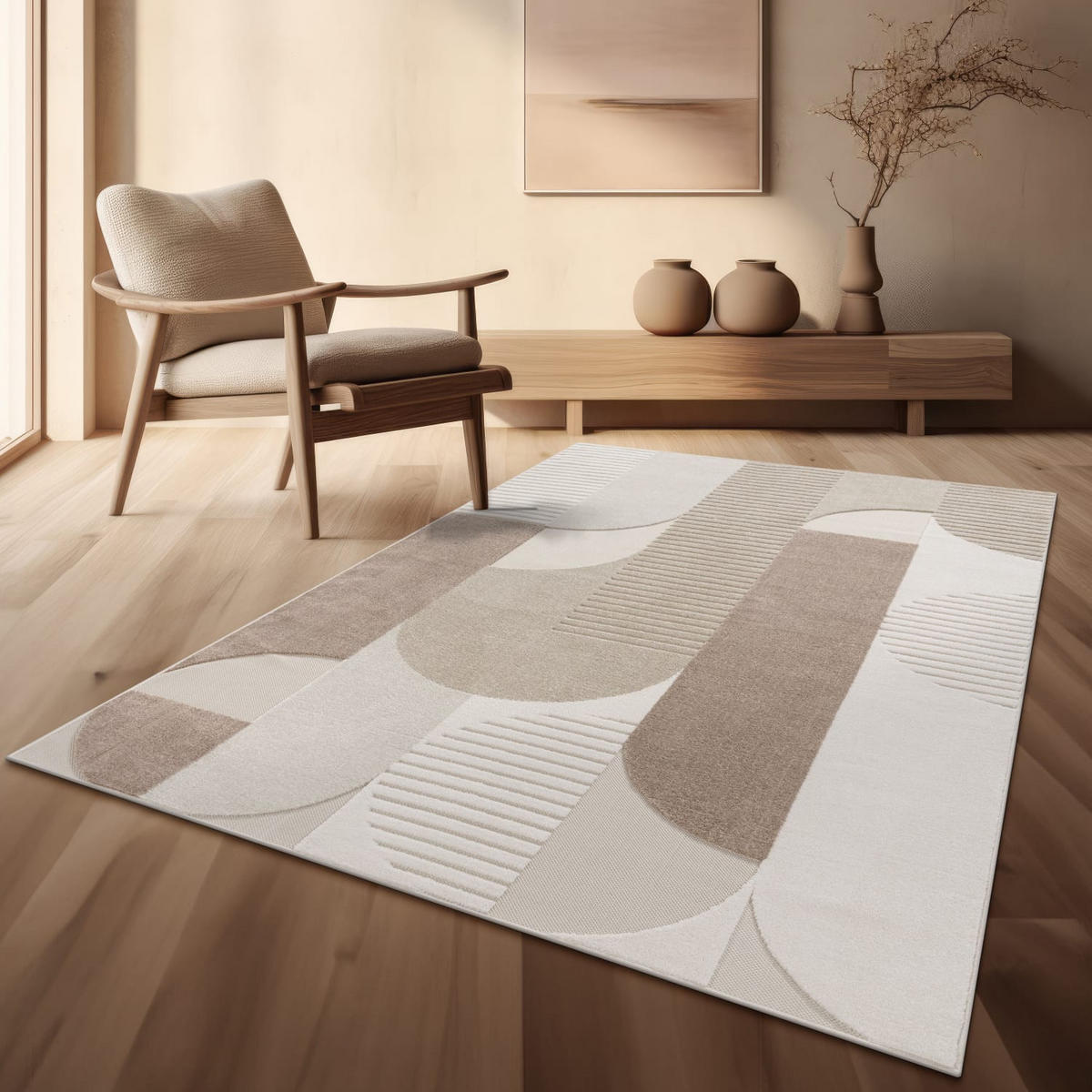 OUTDOORTEPPICH Ethno Beige 60 x 100 cm - Beige, Kunststoff (60/100cm) - TT Home
