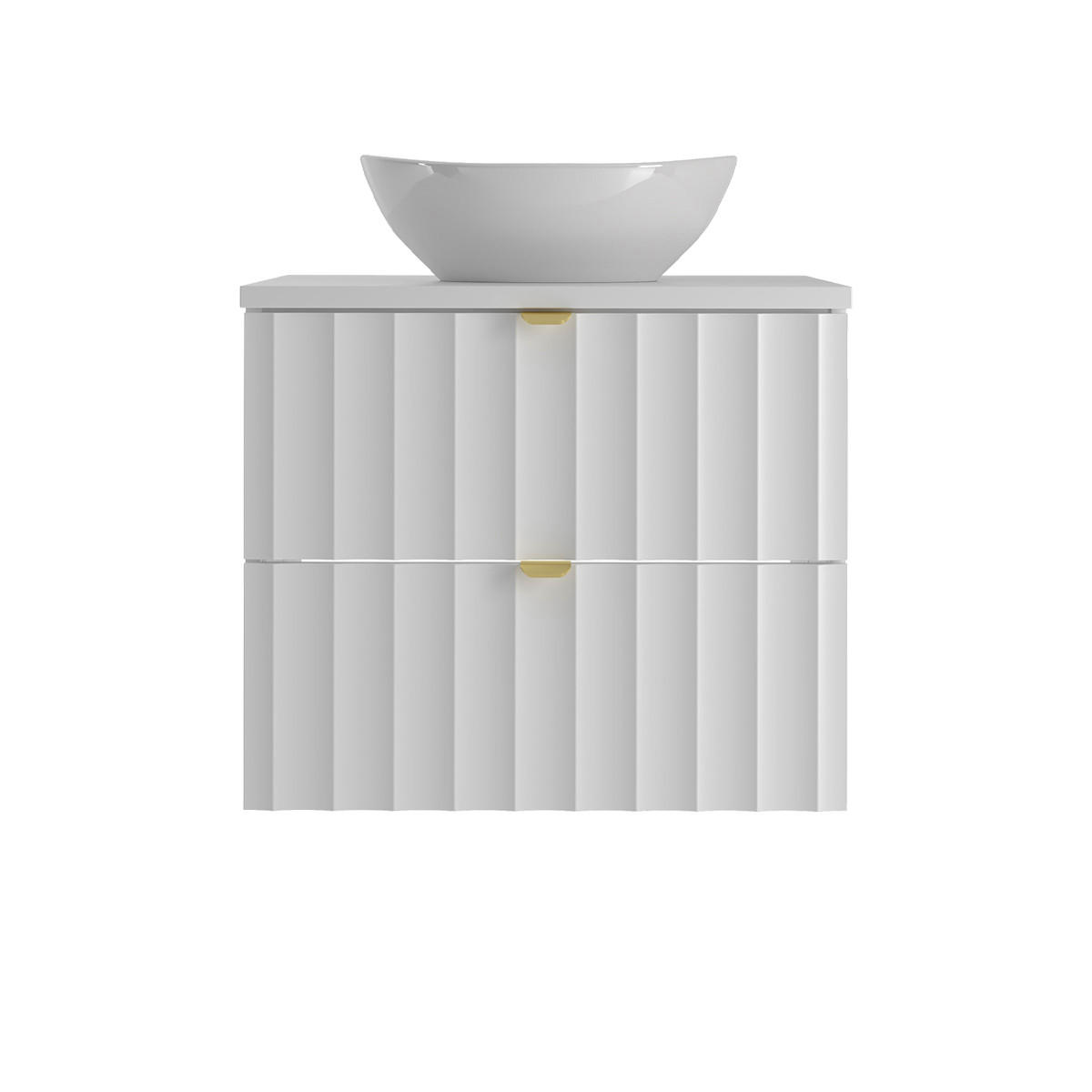 WASCHTISCH 60.6cm Lexa Weiß - Weiß, Holzwerkstoff (60.6/52.2/46.5cm) - Petits-meubles