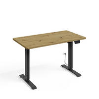 SCHREIBTISCH Ergo Holz und Schwarz - Schwarz, Holzwerkstoff (65/120/73cm) - Petits-meubles