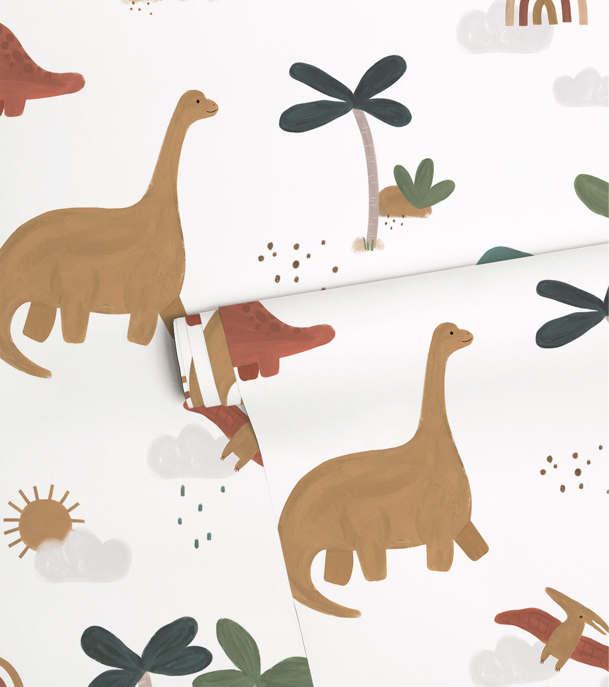 VLIESTAPETE Sunny Dinosaurier 50 cm x 10 m, mehrfarbig - Multicolor, Papier (50/1000cm) - Lilipinso