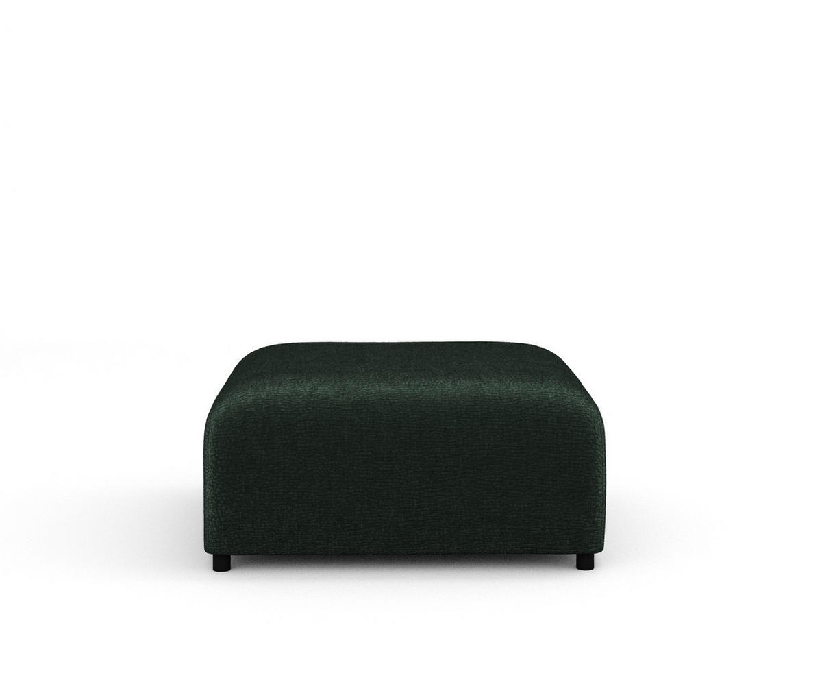 POUF S Zanzibar Grün Chenille - Schwarz/Grün, Holz/Holzwerkstoff (88/37/88cm) - Maison de Reve