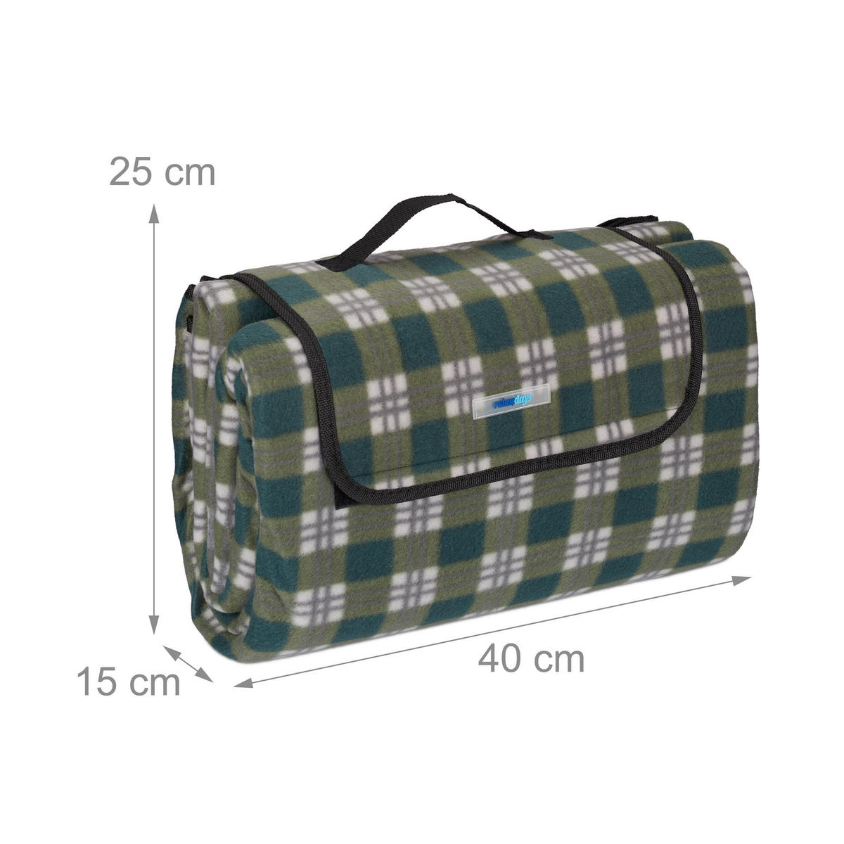 PIKNIK deka - viacfarebná, kov/textil (200/200cm) - Relaxdays