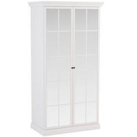 VITRINE mit Spiegel KATRIA, Weiß - Weiß, Holzwerkstoff (103/200/57cm) - KONSIMO®
