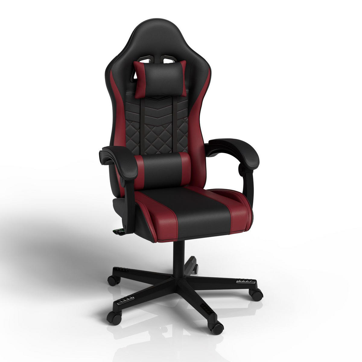 GAMINGSTUHL HyperSeat schwarz/bordeaux - Rot, Kunststoff (63/131/121cm) - Juskys