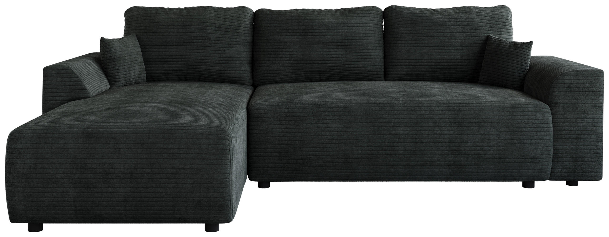 ECKSOFA Romeo mit Schlaffunktion Dunkelgrau - Dunkelgrau, Textil (285/185cm) - Bromarkt