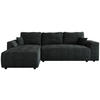 ECKSOFA Romeo mit Schlaffunktion Dunkelgrau - Dunkelgrau, Textil (285/185cm) - Bromarkt