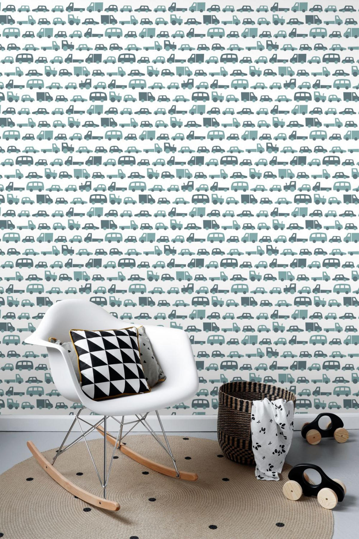 TAPETE Autos 53 cm x 10.05 m - Blau, Papier (53/0.1cm) - ESTAhome