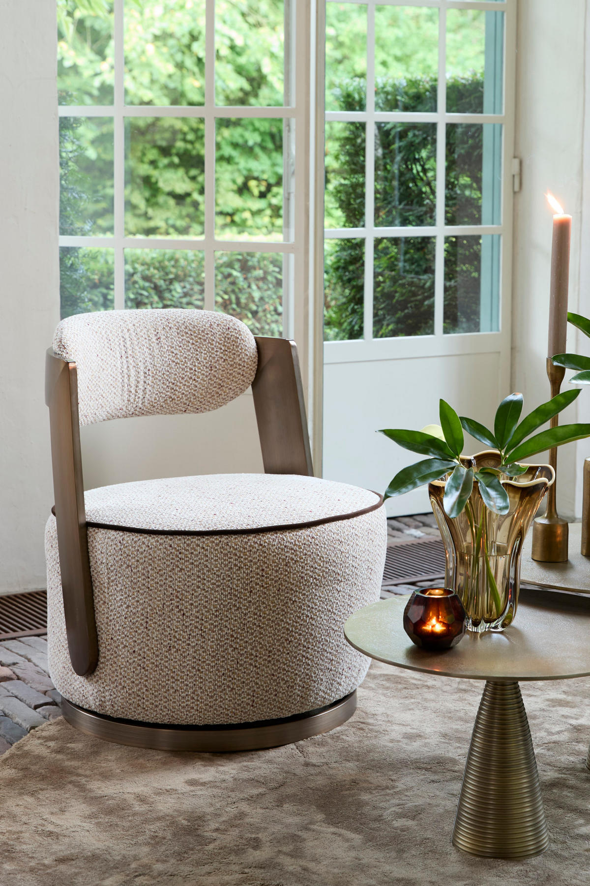 SESSEL Kemena Braun 68/65/77 cm - Braun, Textil (68/77/65cm) - Light & Living
