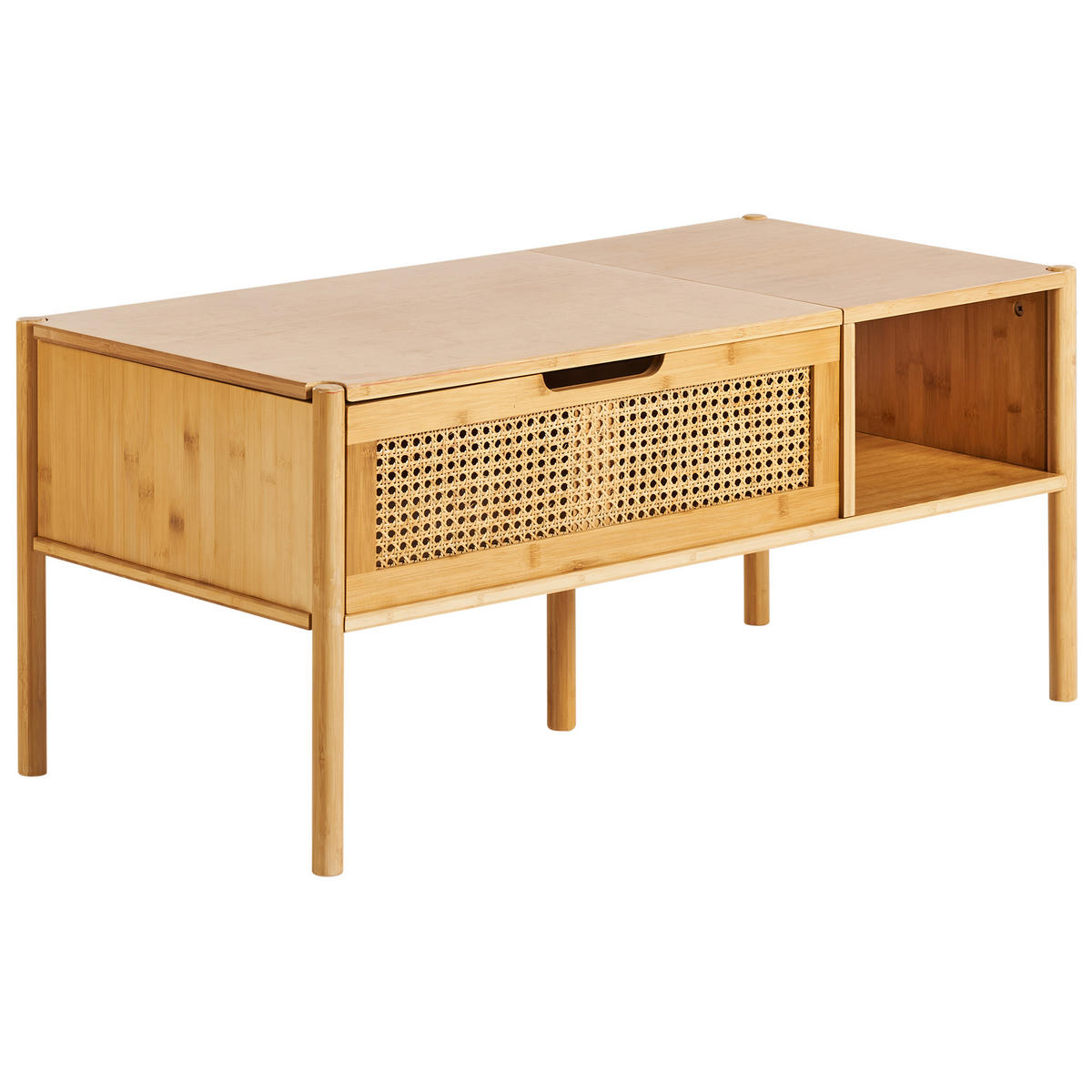 COUCHTISCH Naturfarben Surrey - Naturfarben, Holz (48/99/43cm) - Beliani