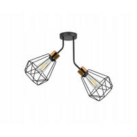 DECKENLEUCHTE EDISON II - Goldfarben/Schwarz, Metall (20/60/45cm) - kiki design