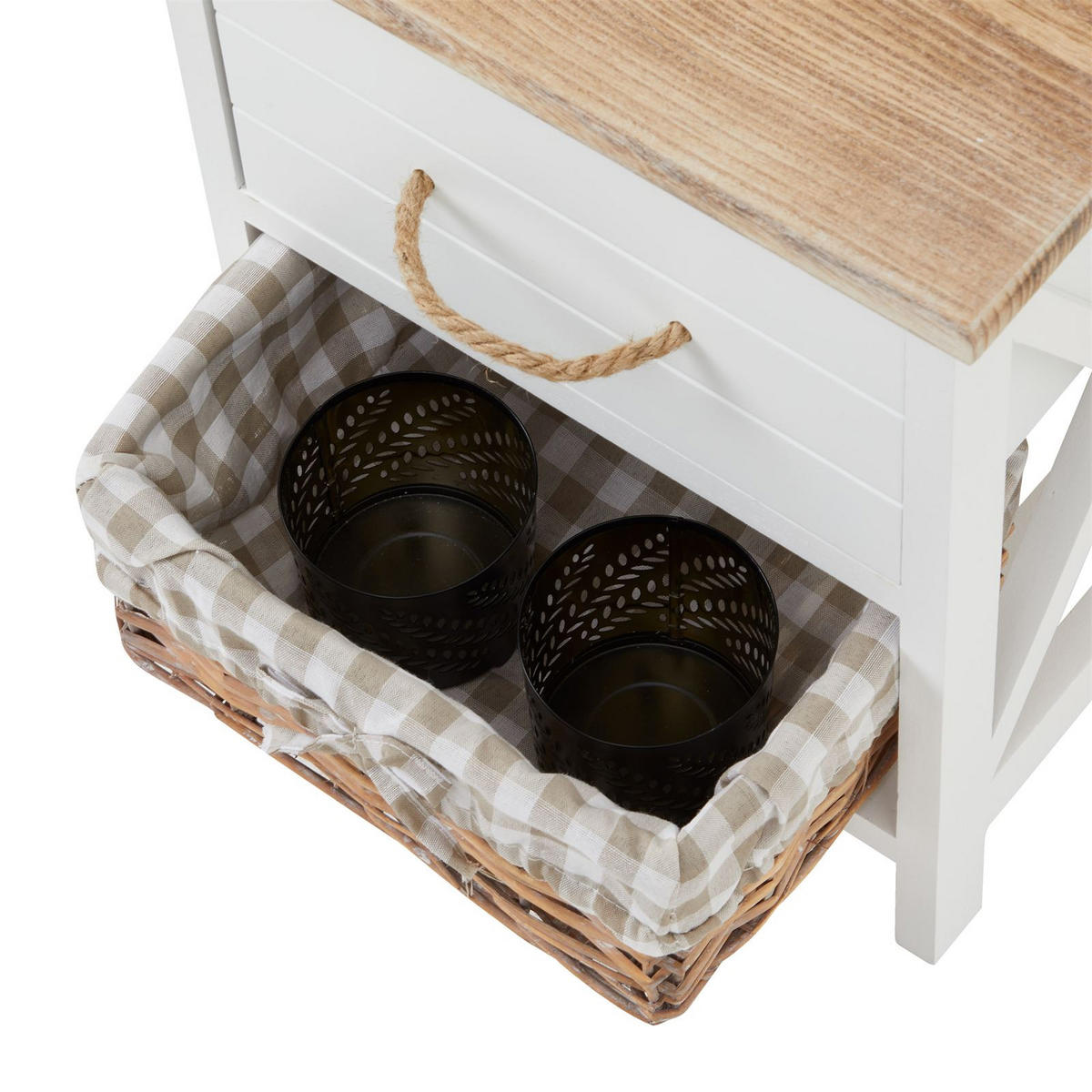 NACHTTISCH PERUGIA - Weiß, Holz (32/40/26cm) - CARO-Möbel