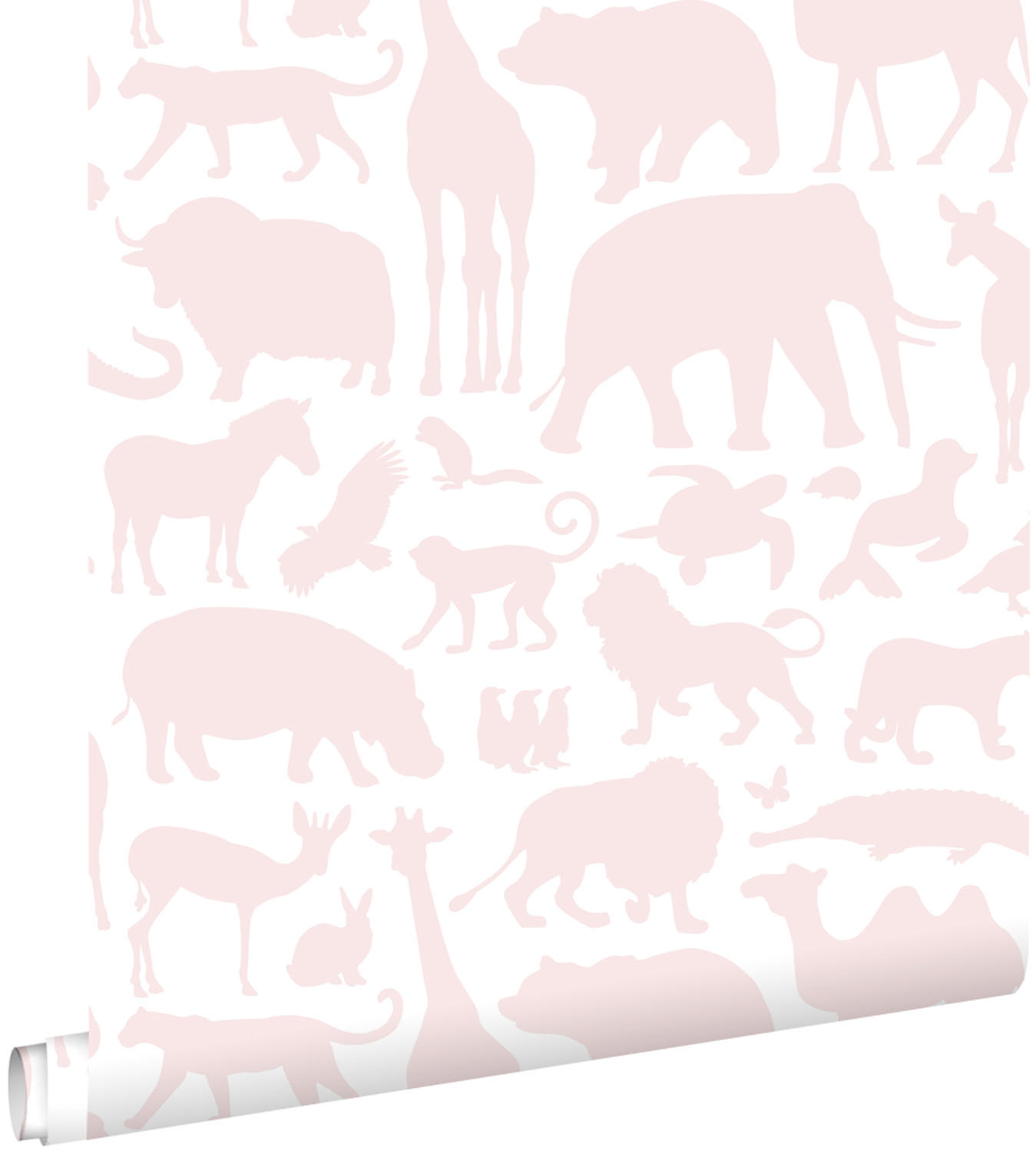 TAPETE Tiere 53 cm x 10.05 m - Pink, Papier (53/0.1cm) - ESTAhome