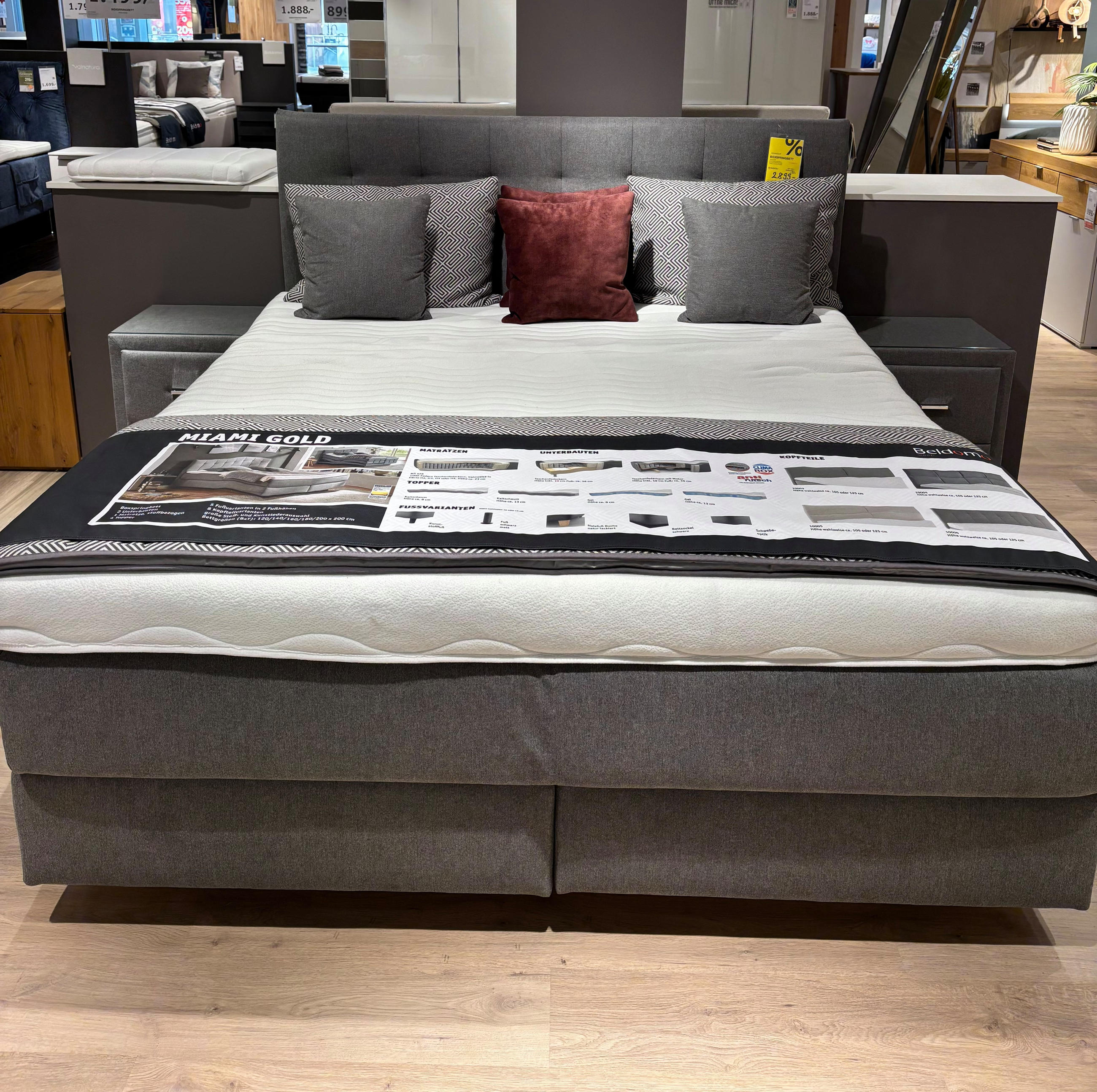 Boxspringbett Miami Gold - Beldomo - Sleep