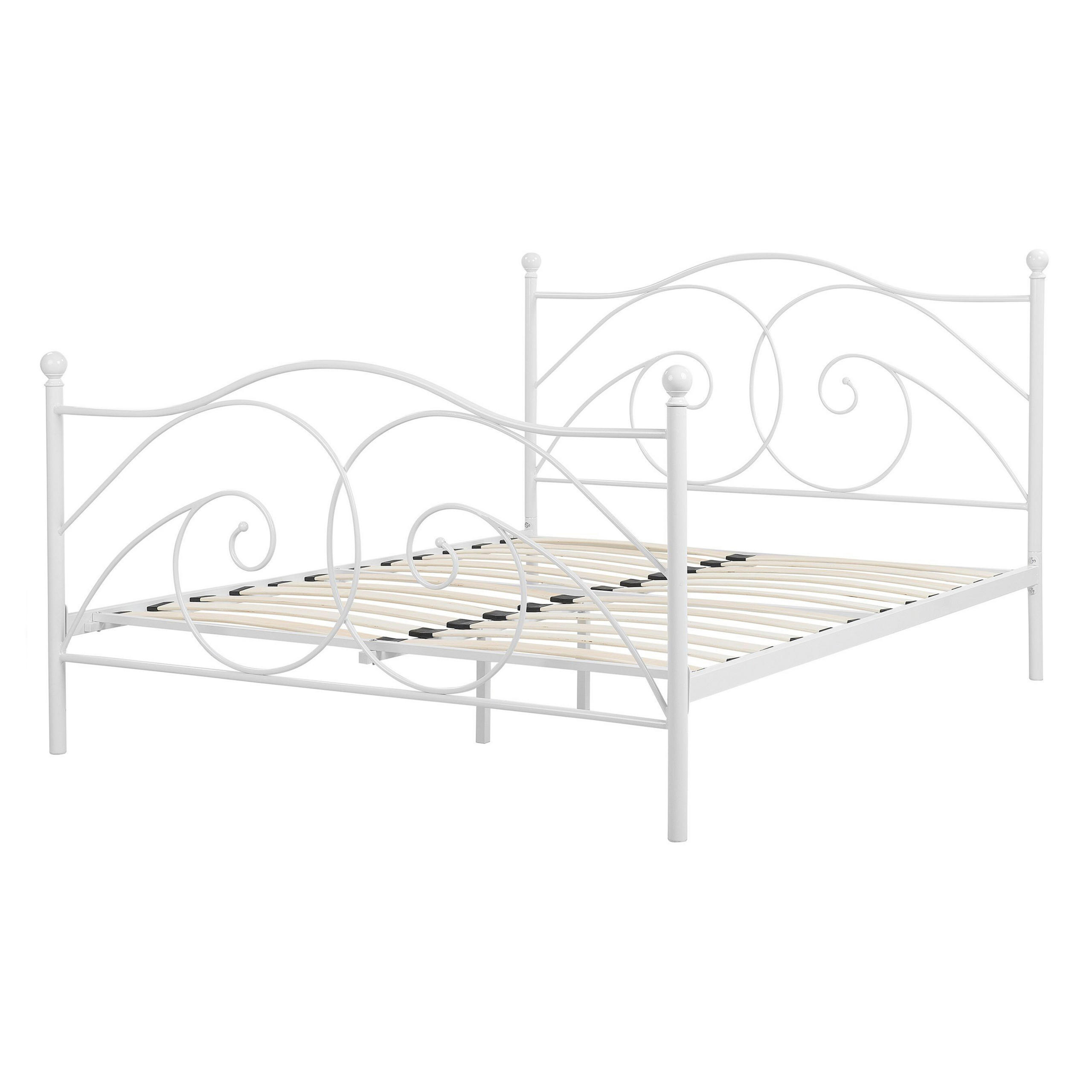 METALLBETT 140/200cm Weiß Dinard - Weiß, Metall (140/200cm) - Beliani