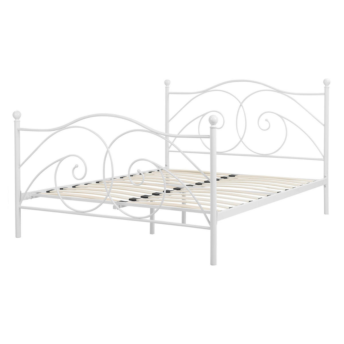 METALLBETT 140/200cm Weiß Dinard - Weiß, Metall (140/200cm) - Beliani