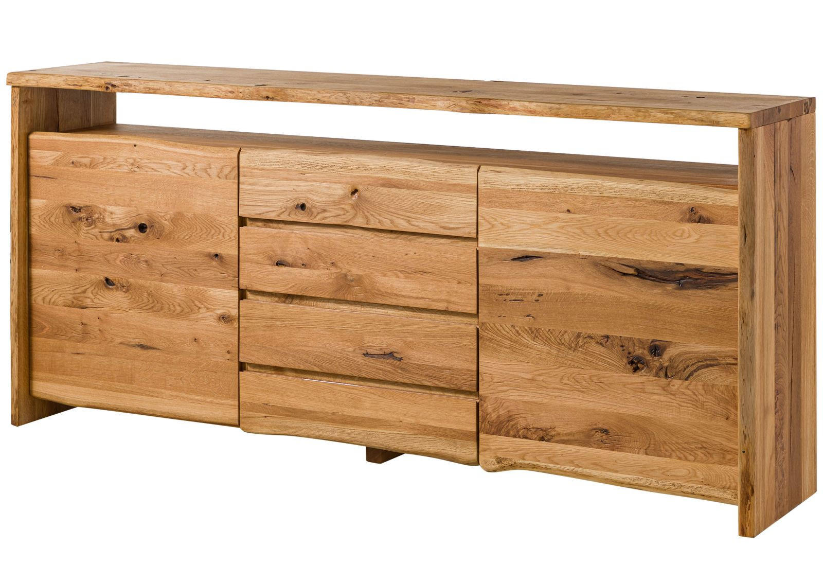 SIDEBOARD Wildeiche 210x45x96 natur geölt PURE OAK #701 - Braun, Holz (210/96/45cm) - Massivmoebel24