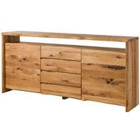 SIDEBOARD Wildeiche 210x45x96 natur geölt PURE OAK #701 - Braun, Holz (210/96/45cm) - Massivmoebel24