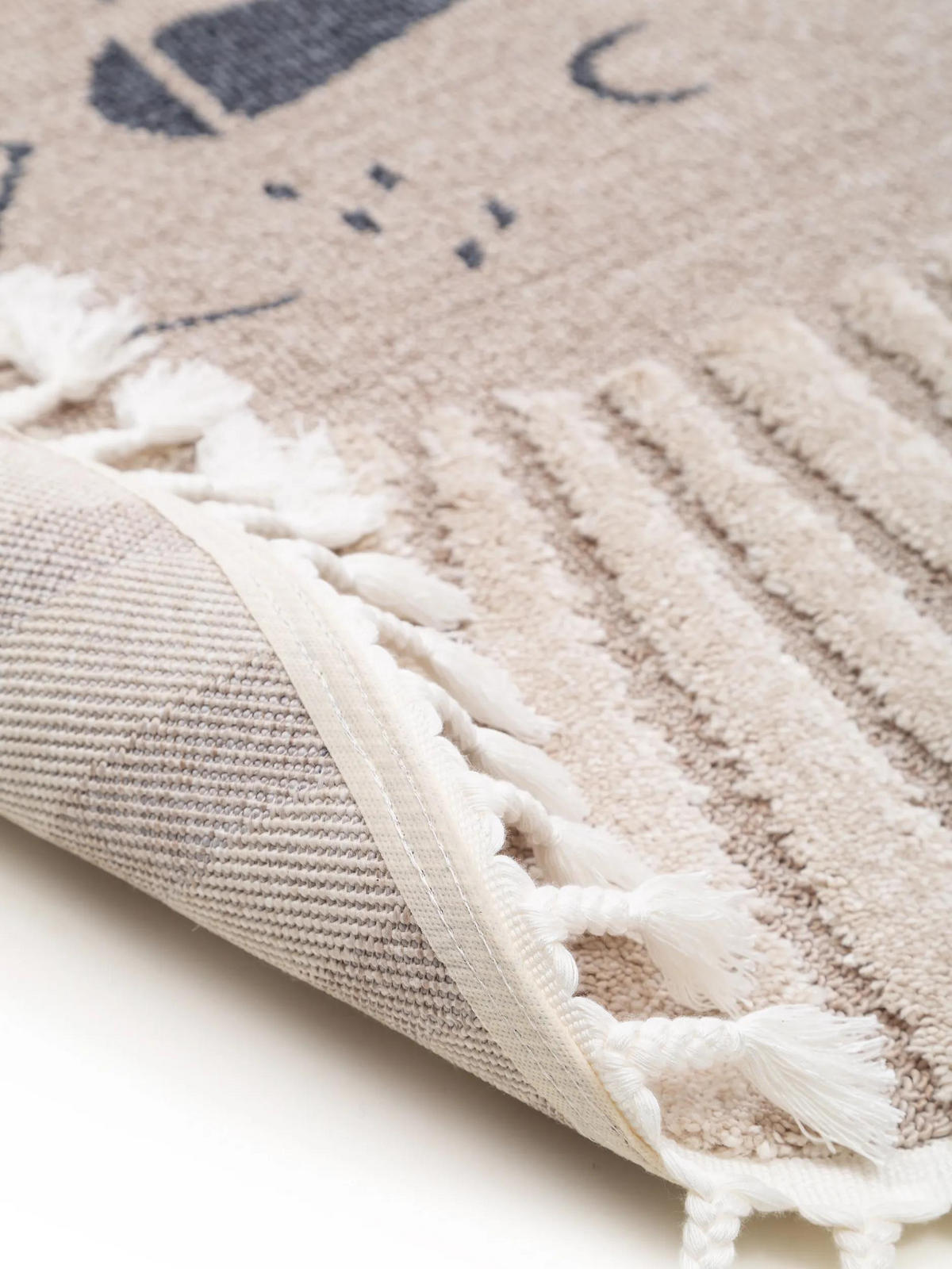 DĚTSKÝ koberec Momo Béžová ø 120 cm - béžová, textil/přírodní materiály (120/120cm) - Lytte