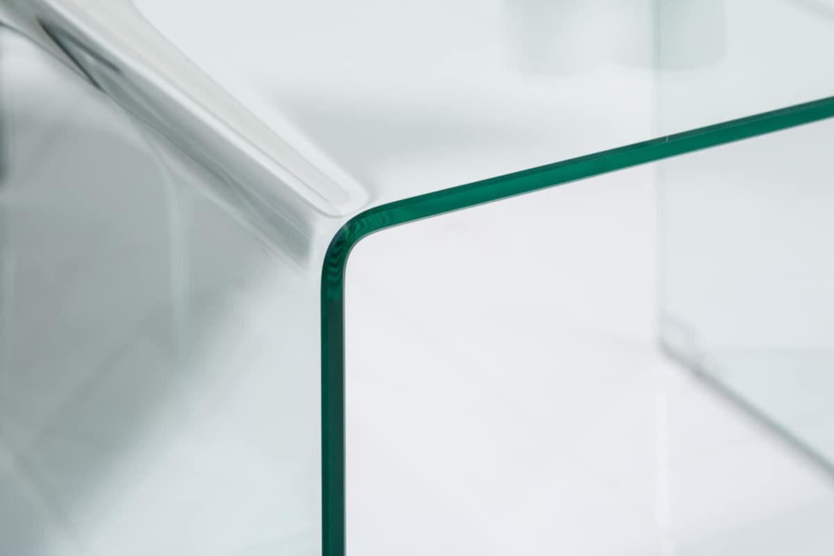 COUCHTISCH FANTOME Sicherheitsglas rechteckig Transparent 60cm 3er Set - Transparent/Braun, Glas (50/60/45cm) - riess-ambiente