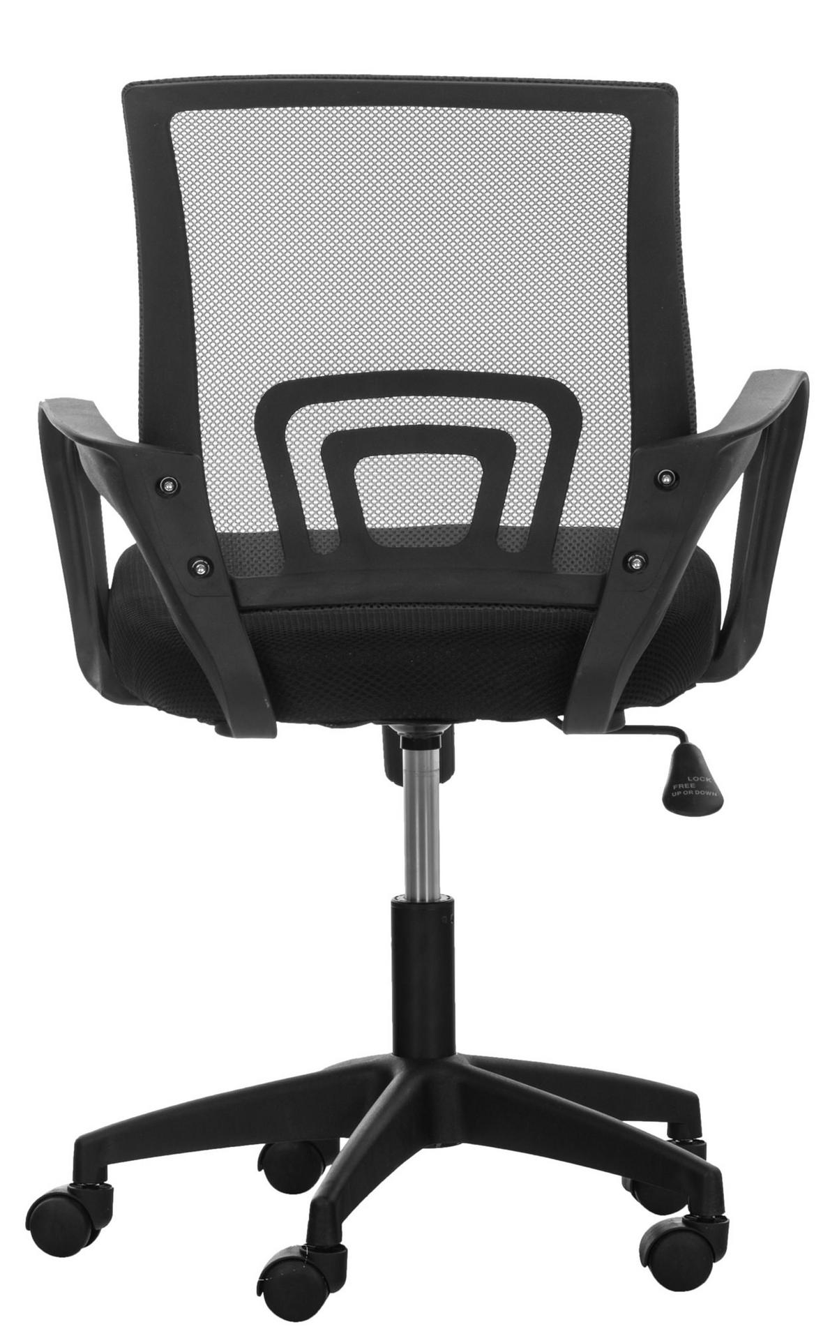 DREHSTUHL Microfaser schwarz - Schwarz, Kunststoff/Textil (62/84/50cm) - CLP