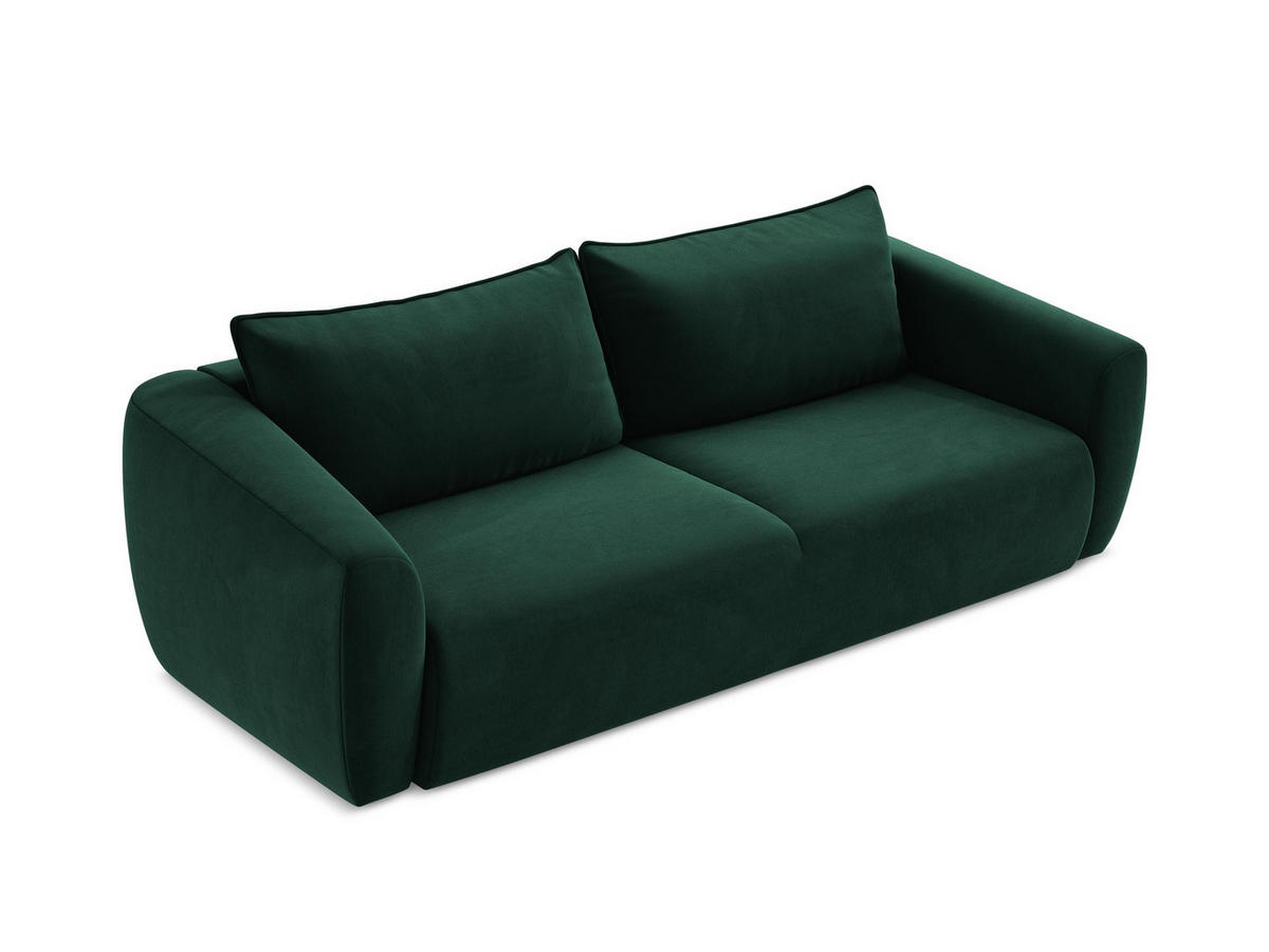 POUF Chenille Stoff Blau - Pastellblau/Schwarz, Holzwerkstoff/Kunststoff (65/40/65cm) - Makamii