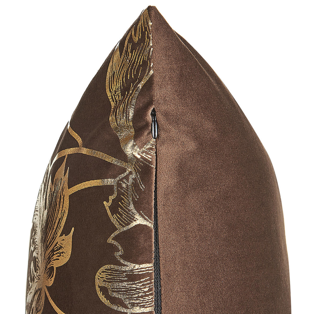 DEKOKISSEN 2er-Set Braun 45/45 cm Daffodil - Braun, Textil (45/45cm) - Beliani