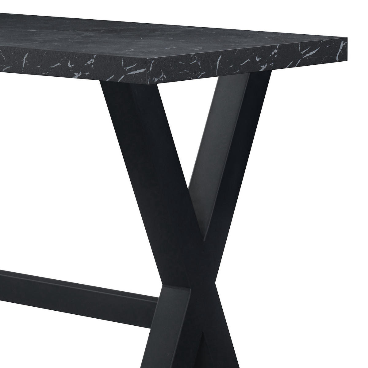 BARTISCH ARNE 120/60/105 cm - Anthrazit/Schwarz, Holzwerkstoff/Metall (60/120/105cm) - DUBI Möbel