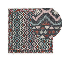 KURZFLOR-TEPPICH Haymana 200/200 cm - Multicolor, Textil (200/200cm) - Beliani