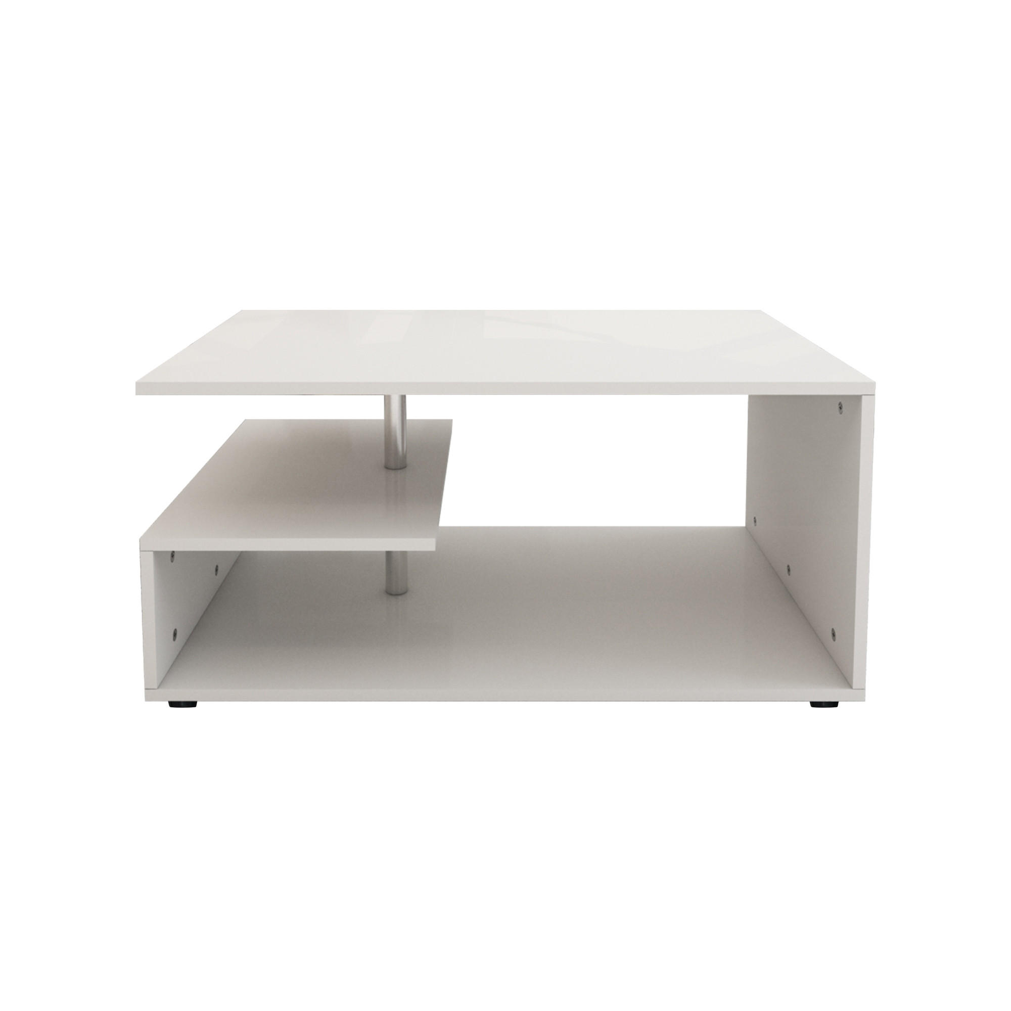 COUCHTISCH rechteckig Weiß 91/41/52,6 cm - Weiß, Holzwerkstoff (52.6/41/91cm) - ML-DESIGN