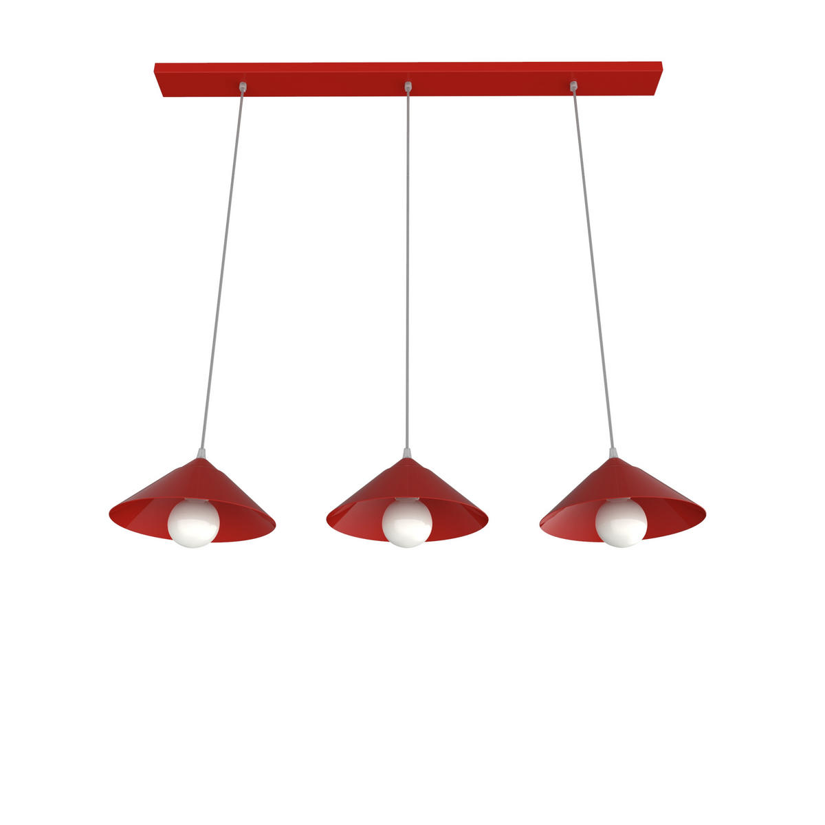 HÄNGELEUCHTE - Rot, Metall (25/100/120cm) - Lumicom