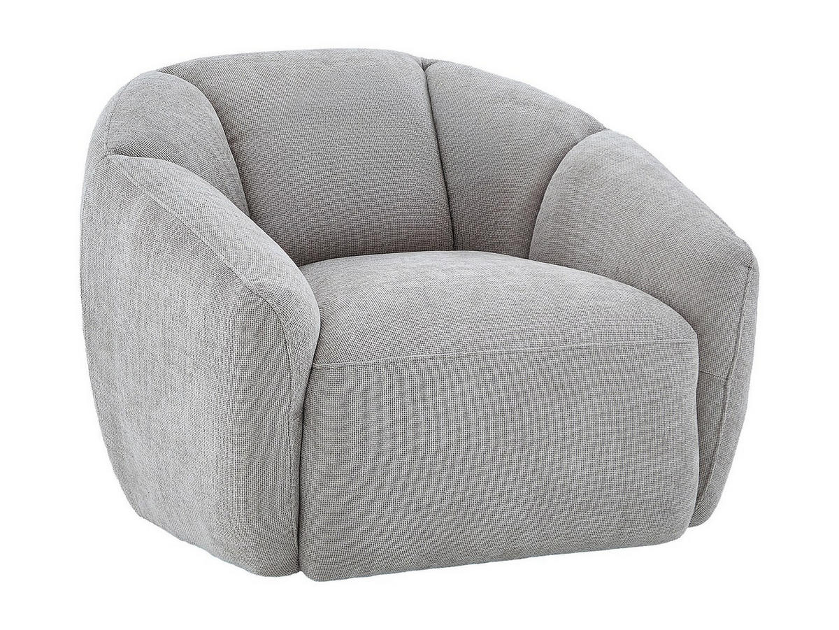 SESSEL mit gerader Rückenlehne - 1 Person - Stoff - Hellgrau - - Hellgrau, Textil (93/73/89cm) - Vente-Unique