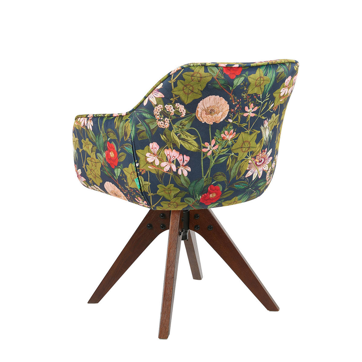 ARMLEHNSTUHL Mika-Finn 2er-Set - Nussbaumfarben/Multicolor, Eichenholz/Holz (60/82/61cm) - DUBI Möbel