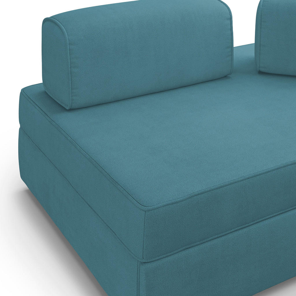 Thumbnail - Divani.store Linearsofa, Türkis, Textil, 200x42x105 cm, Wohnzimmer, Sofas & Couches, Sofas