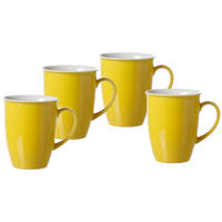 KAFFEEBECHER Doppio Gelb 320 ml 4er Set - Gelb, Keramik (0.32L) - Ritzenhoff Breker