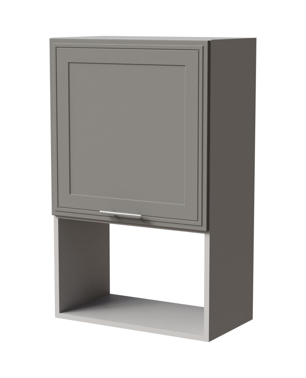 MIKROWELLENUMBAUSCHRANK Salo W4MK/60 Grau / Dust Grey Matt 60 / 32,5 / 96cm - Grau, Holz/Holzwerkstoff (60/96/32.5cm) - Feldmann-Wohnen
