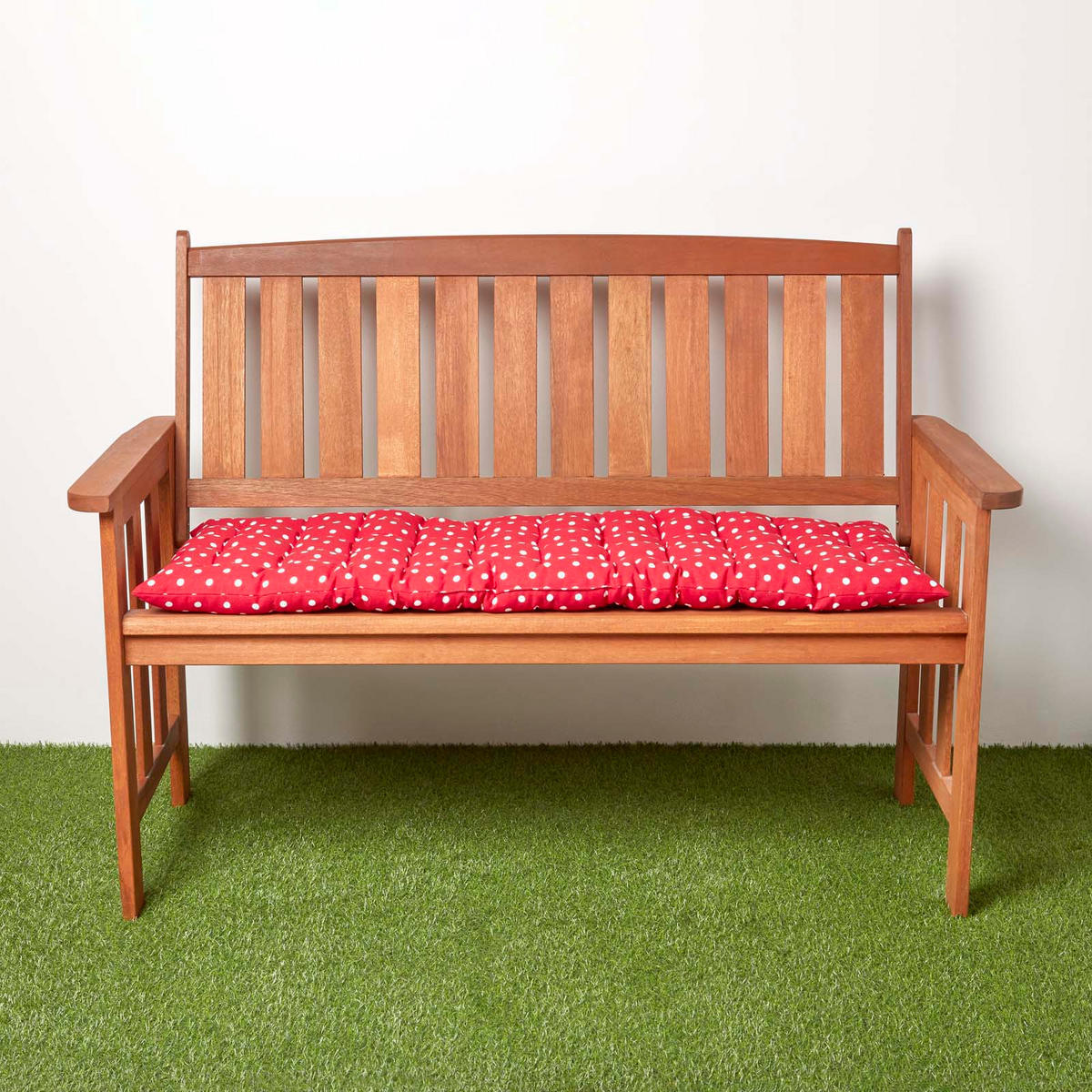 BANKAUFLAGE Polka Dots, 3-Sitzer 143/48/5 cm - Rot, Textil (143/48/5cm) - Homescapes