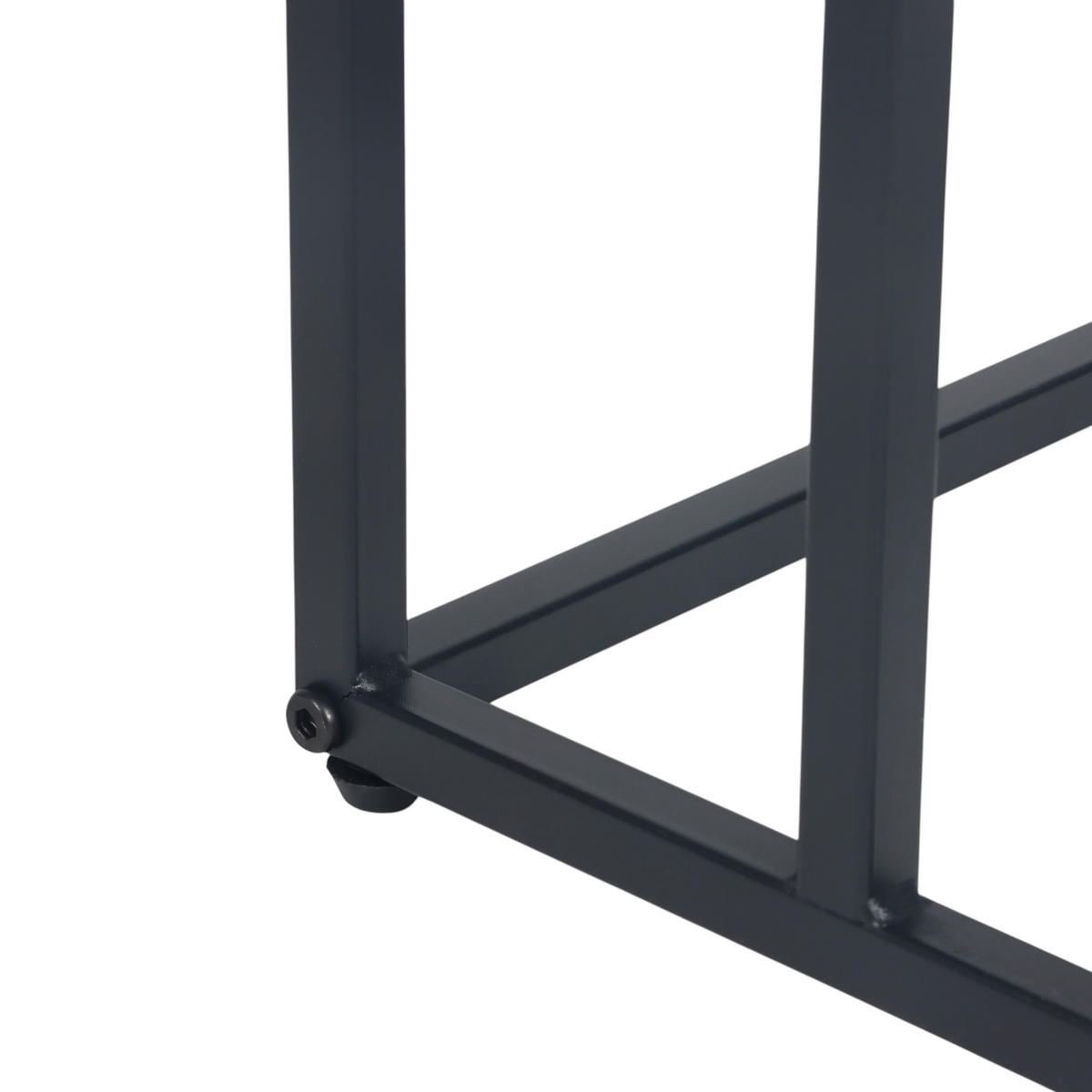 BEISTELLTISCH - Schwarz, Holzwerkstoff/Metall (30/40/60cm) - Relaxdays