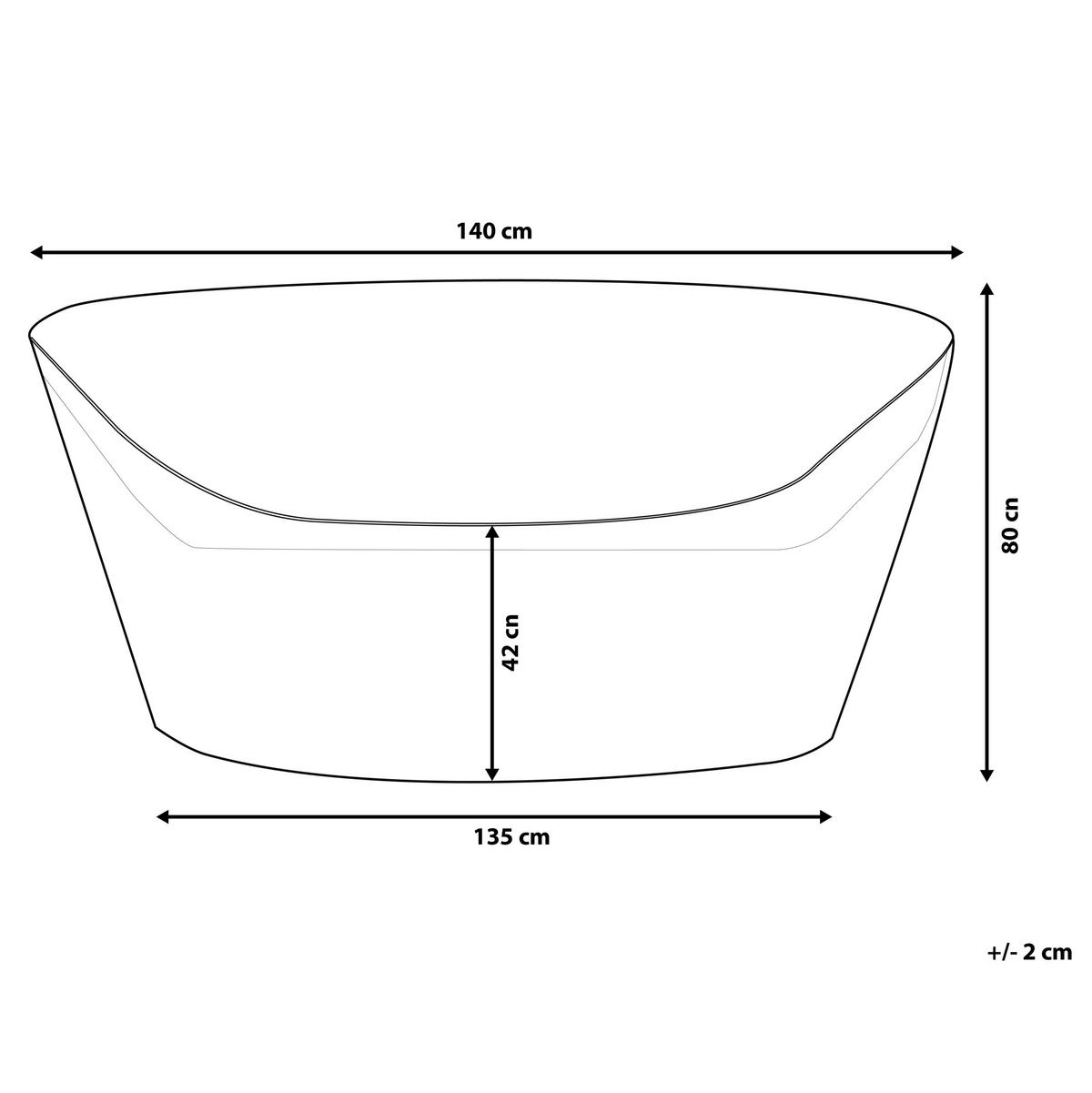 REGENSCHUTZ für Sonneninsel 140/135/80 cm Regenschutz Chuva - Grau, Kunststoff (140/80/135cm) - Beliani