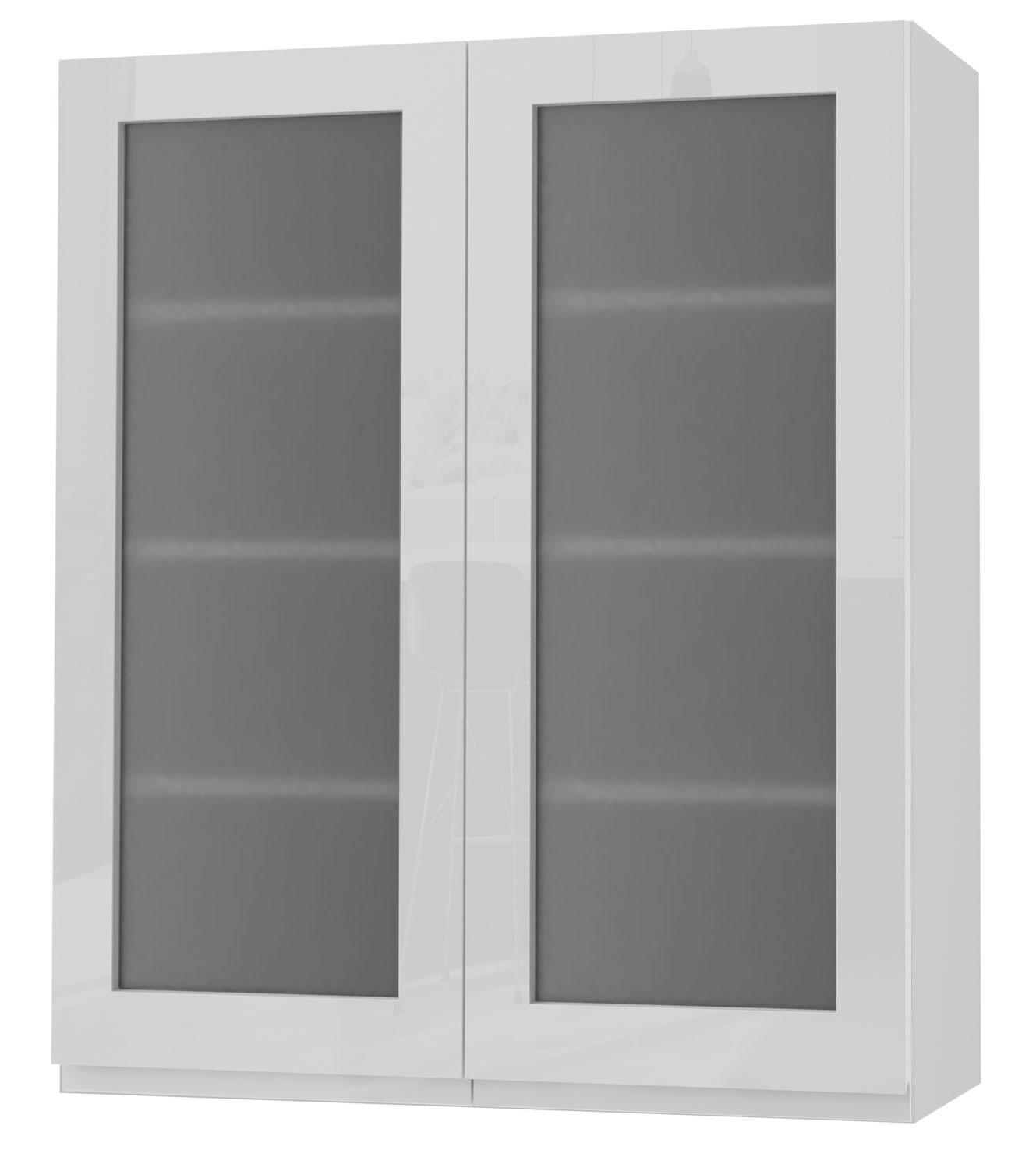 HÄNGESCHRANK Florence W4S/80 Weiß / RAL 9003 signalweiß HG 80 / 32,5 / 96cm - Weiß Hochglanz/Weiß, Holz/Holzwerkstoff (80/96/32.5cm) - Feldmann-Wohnen