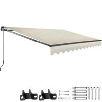 GELENKARMMARKISE Ornella,inkl. Wandhalterung,beige - Beige, Kunststoff (300/41/250cm) - tectake
