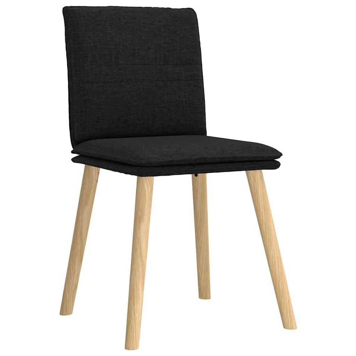 ESSZIMMERSTÜHLE 2 Stk. Schwarz Stoff 45*54*86cm - Schwarz, Metall (45/86/54cm) - ZMH