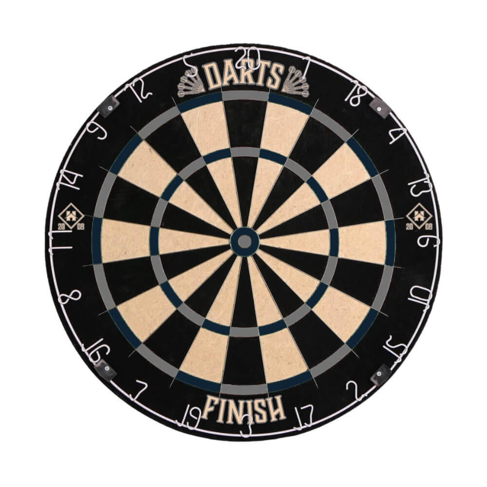 DARTSCHEIBE FINISH Modern - Schwarz - Schwarz, Textil/Metall (45.1/4cm) - Home Deluxe