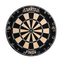 DARTSCHEIBE FINISH Modern - Schwarz - Schwarz, Textil/Metall (45.1/4cm) - Home Deluxe