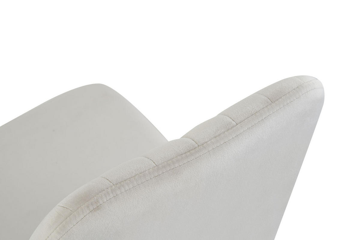 STUHL Claudia creme 2er Set - Creme/Schwarz, Textil/Metall (44/88/58cm) - Xonox