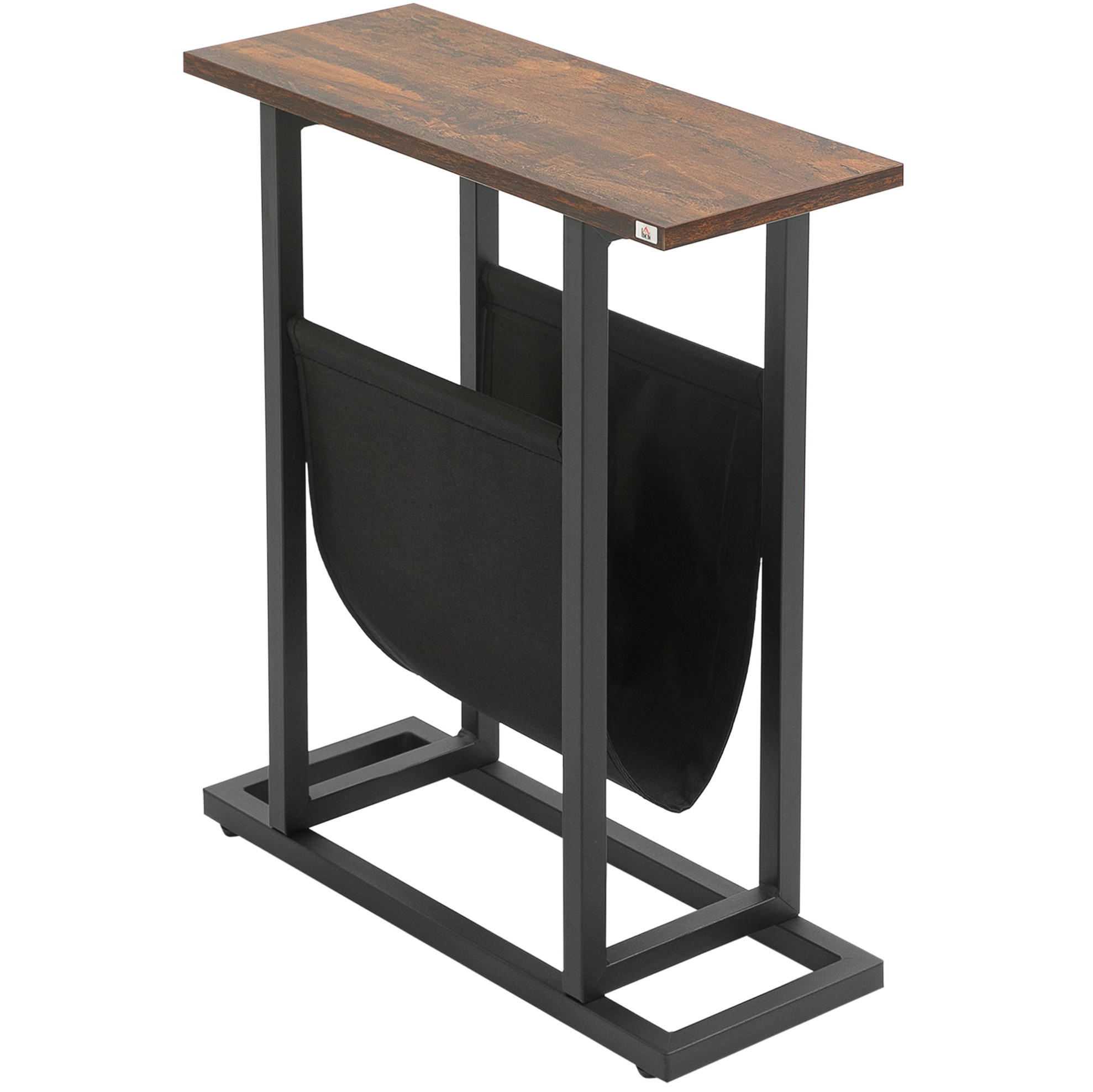 BEISTELLTISCH 49/55/19 cm Dunkelbraun aus Polyester mit Aufbewahrungstasche - Braun, Textil (49/19/55cm) - OKMYHOME