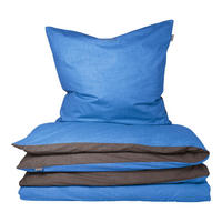 BETTWÄSCHESET Doubleface Renforcé 2-teilig 135x200 cm Blau-Dunkelgrau - Blau/Dunkelgrau, Textil (135/200cm) - SCHIESSER