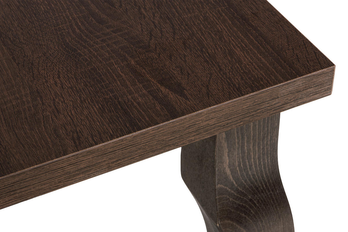 ESSTISCH CABIO ausziehbar bis 190cm, Walnuss dunkel - Walnussfarben, Holz (150/77/80cm) - KONSIMO®