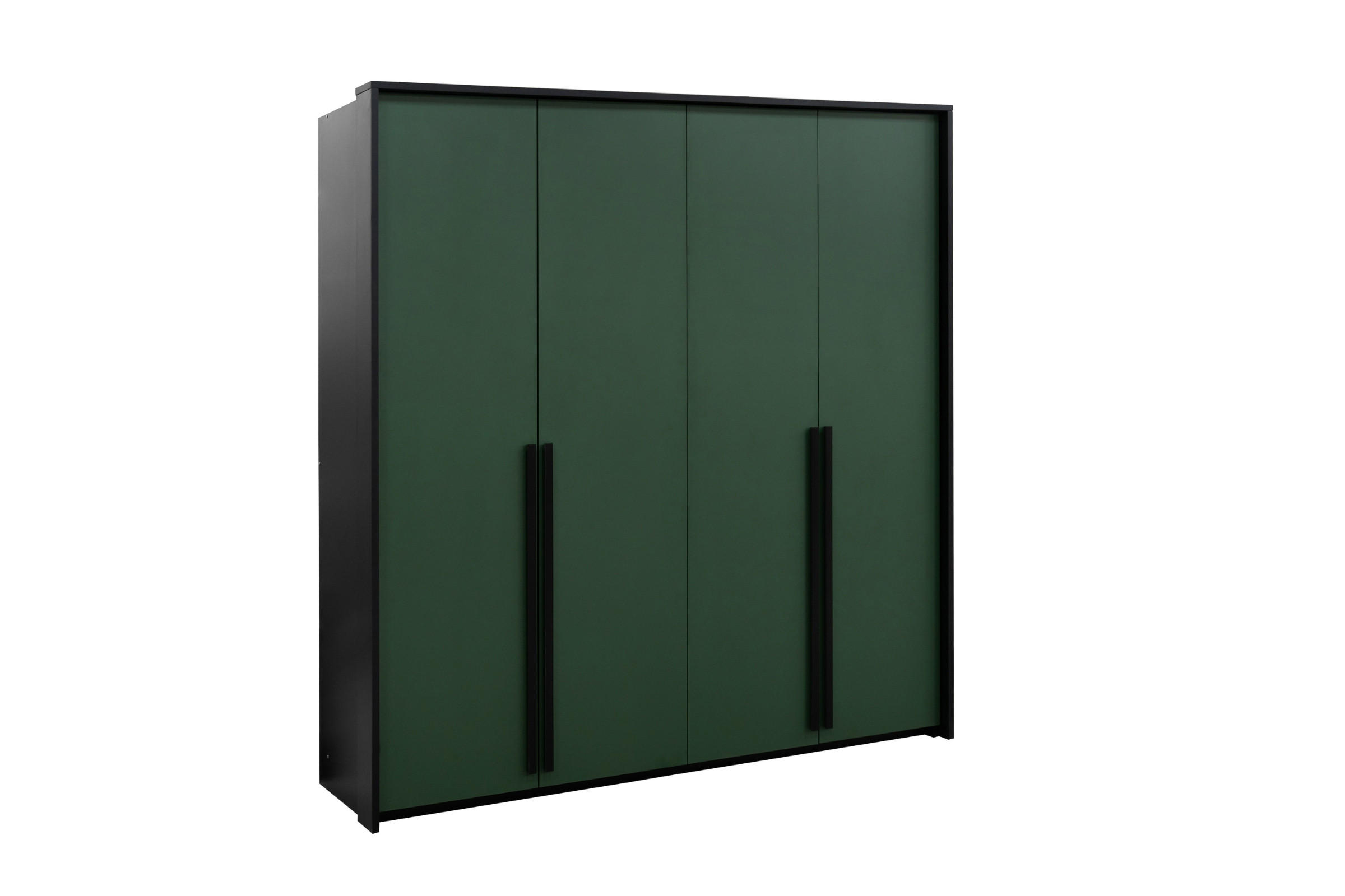 KLEIDERSCHRANK GENEVE 210/217/65 cm in Dunkelgrün - Dunkelgrün, Holzwerkstoff (210/217/65cm) - Deine Möbel 24