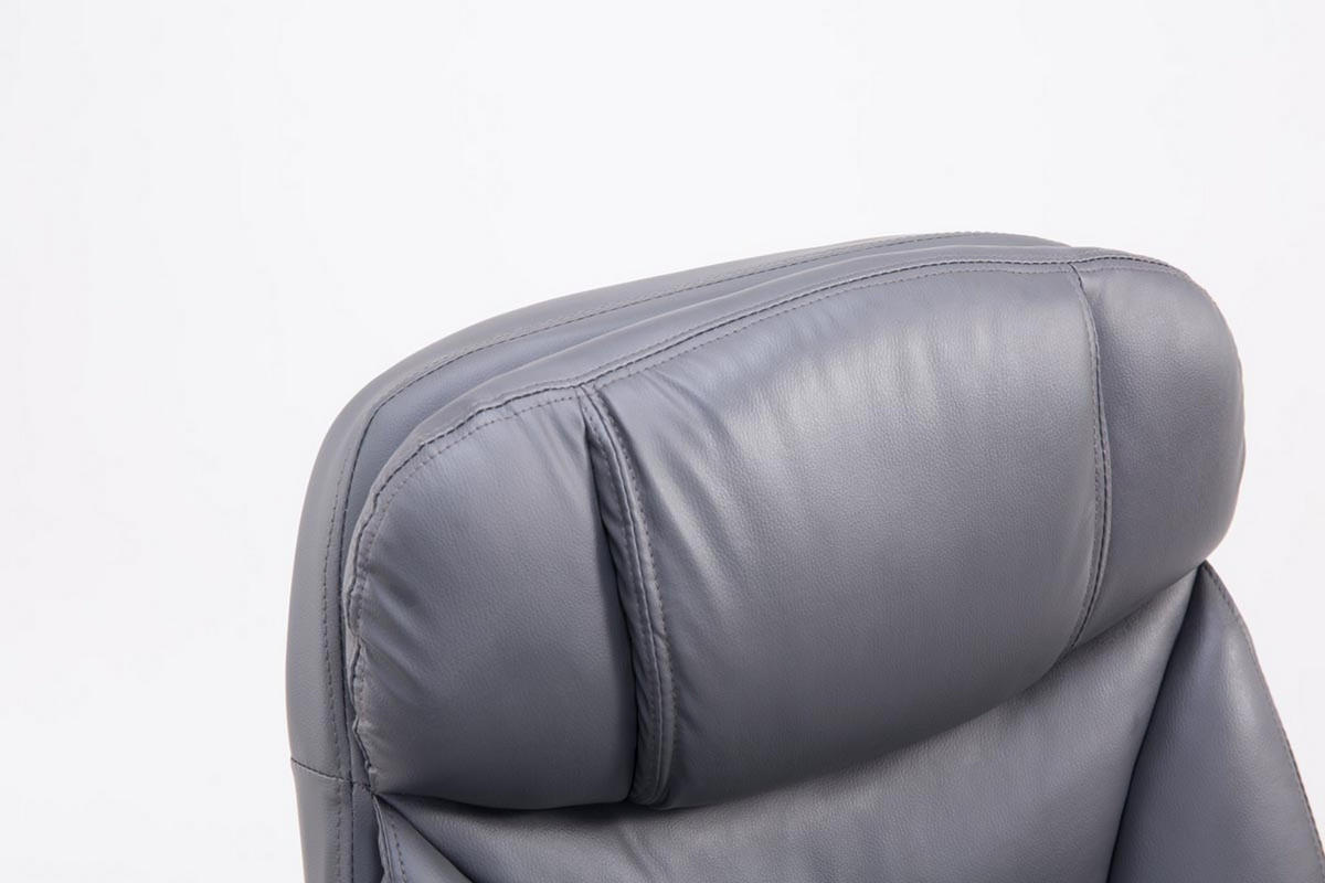 BÜROSTUHL XL Troja, Kunstleder Grau - Grau, Textil/Metall (67/122/67cm) - TPFLiving