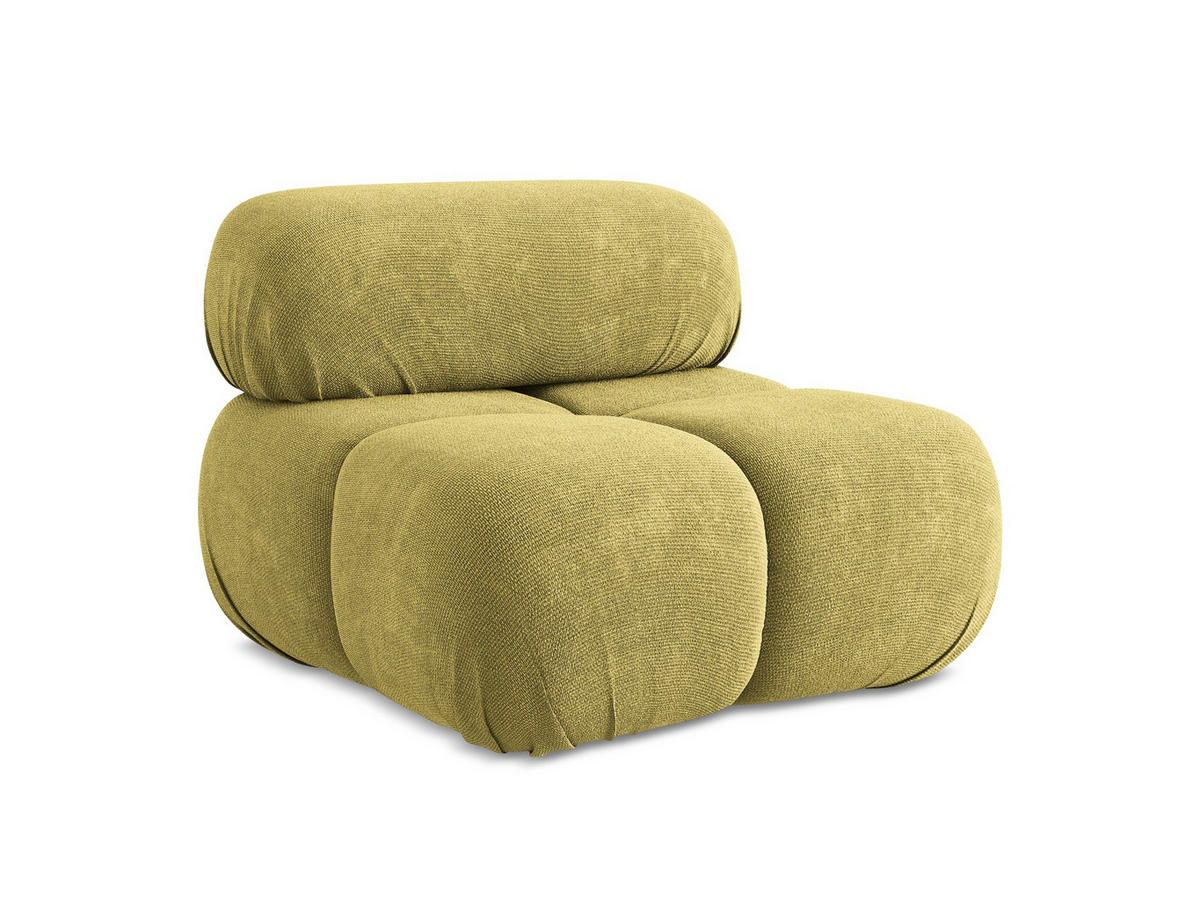 SESSEL Chenille Stoff Grün - Limette/Schwarz, Kunststoff/Textil (96/70/95cm) - Makamii